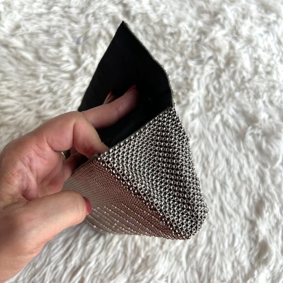 Whiting & Davis Silver  and Crystal Evening Clutch Celestial‎ Bling - Picture 7 of 9